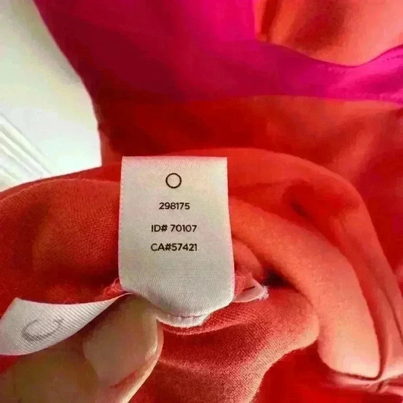 Coral and pink Ann Taylor LOFT dress fitted and stretchy fabric size 4 - Picture 8 of 16